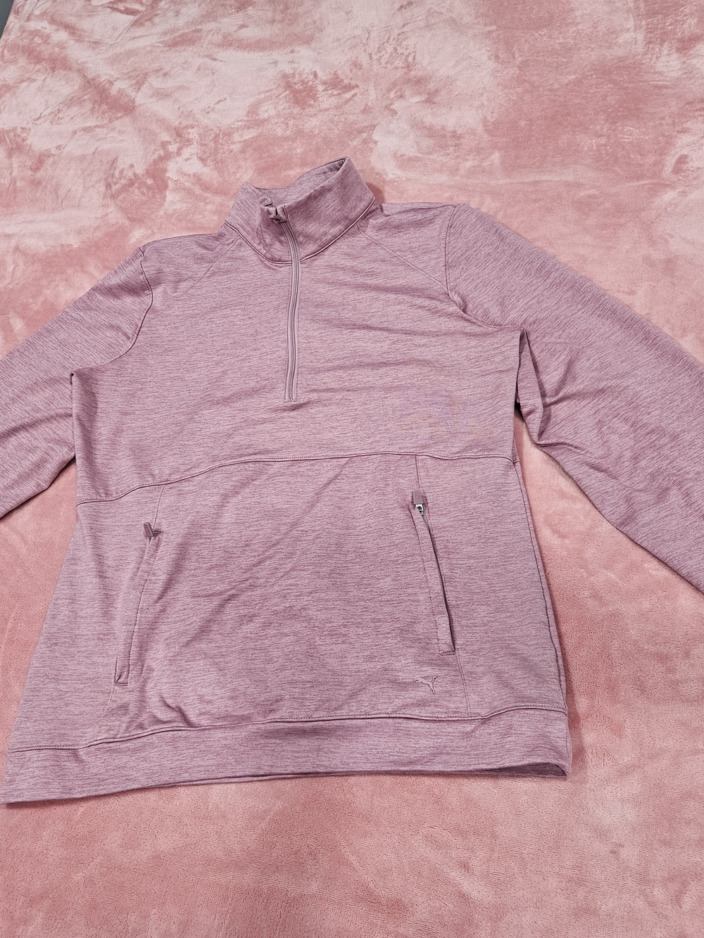 Puma Pink Heather Golf Pullover